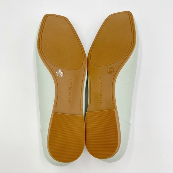 Lucky Brand Womens Size 8 Pastel‎ Light Seafoam Green Leather Ballet Flats Shoes - Picture 11 of 16
